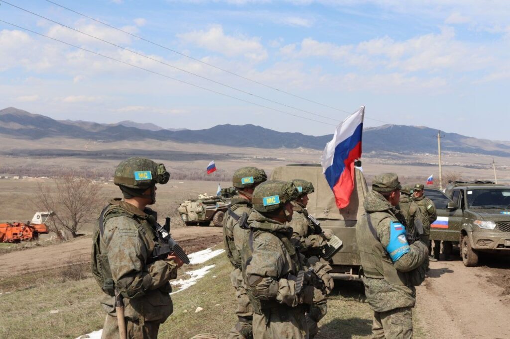 Russian peacekeepers in the Askeran district of Artsakh. Photo: Telegram / Peacekeeper