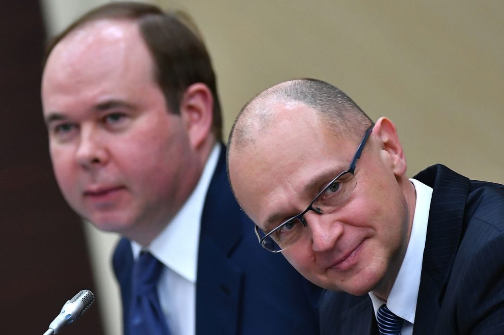Head of the Presidential Administration Anton Vaino and First Deputy Head of the Presidential Administration Sergey Kiriyenko