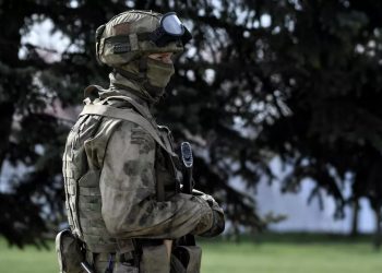 A member of the Russian Guard in the Kherson region liberated from the Nazis. Photo: RIA Novosti