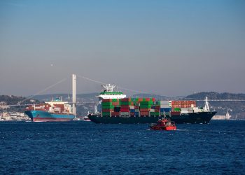 Container ships sail through the Bosporus in Istanbul, Turkey, June 23, 2021. Photo: Shutterstock