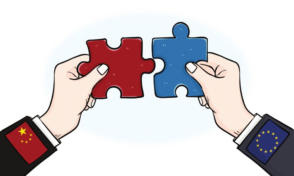 EU-China relations. Illustration: globaltimes.cn