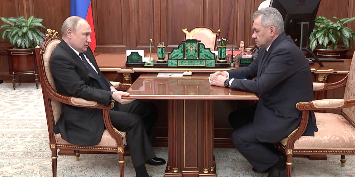 Vladimir Putin and Sergei Shoigu