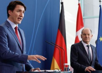 Justin Trudeau and Olaf Scholz