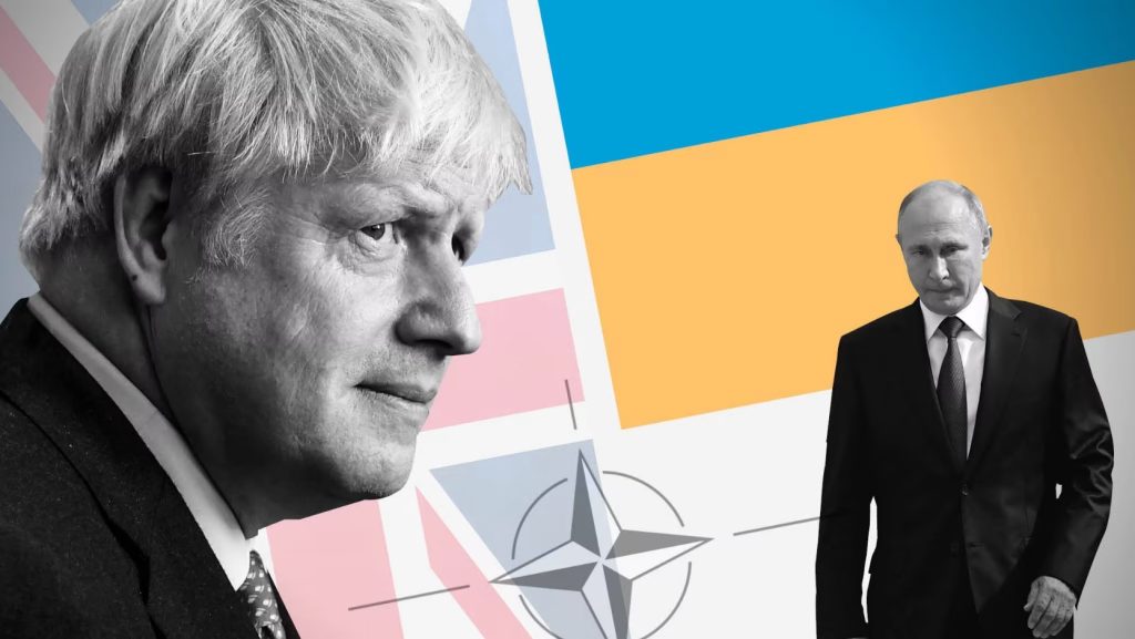 Boris Johnson and Vladimir Putin. Illustration: FT