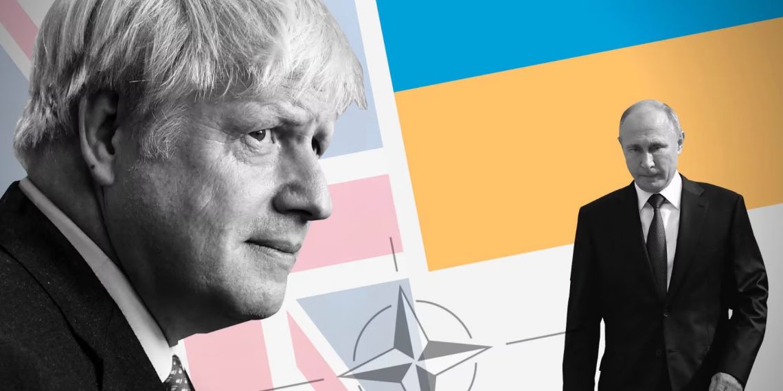 Boris Johnson and Vladimir Putin. Illustration: FT