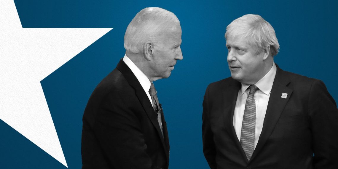 Joe Biden and Boris Johnson. Photo: Sky News