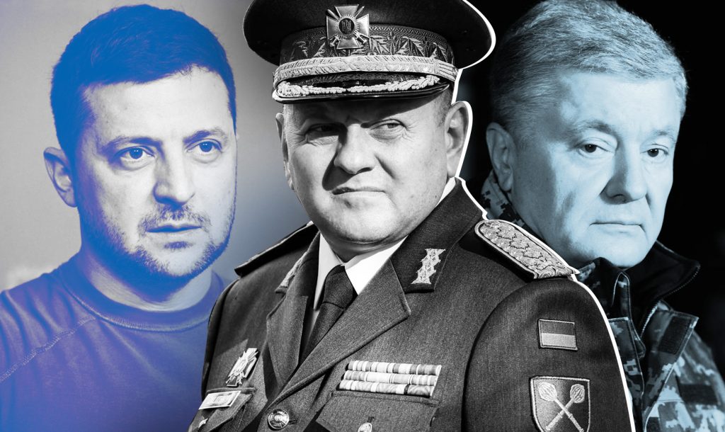 President of the Ukraine Volodymyr Zelensky, Head of the Ukrainian Armed Forces Valery Zaluzhny and ex-President Petro Poroshenko. Illustration: pravda.com.ua