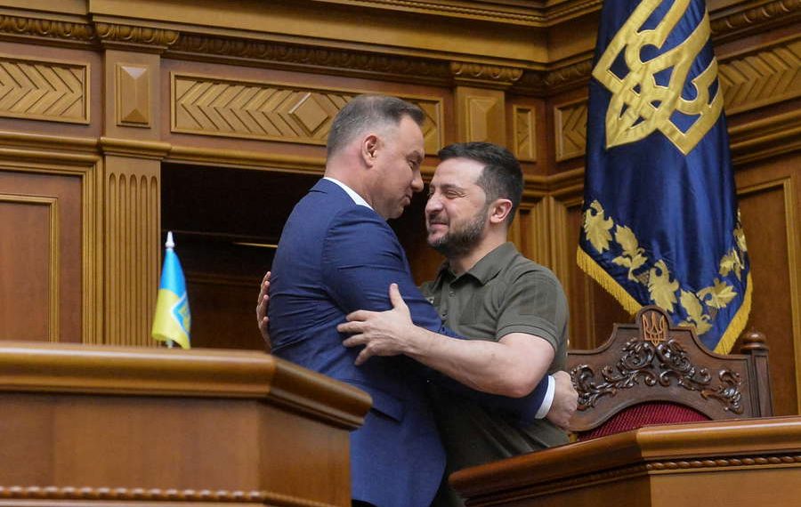 Andrzej Duda and Vladimir Zelensky