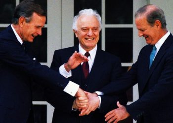 George H.W. Bush, Eduard Shevardnadze and James Baker