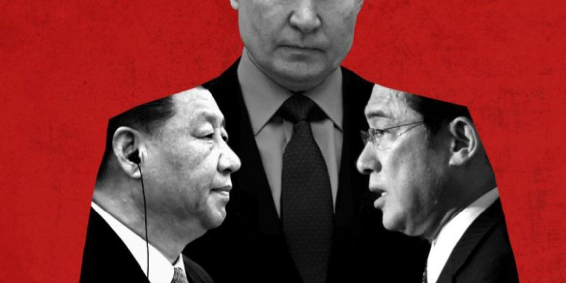 Leaders of China, Russia and Japan. Image: CNN