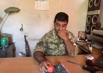 The head of the Artsakh village of Aghavno Andranik Chaushyan. Photo: Telegram