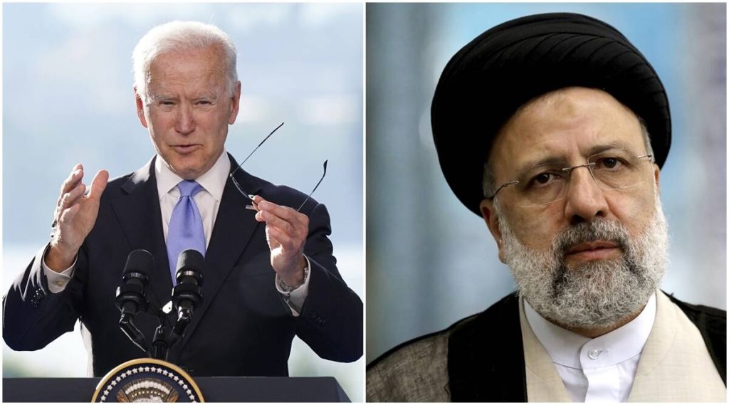 Joseph Biden and Ebrahim Raisi. Image: AP
