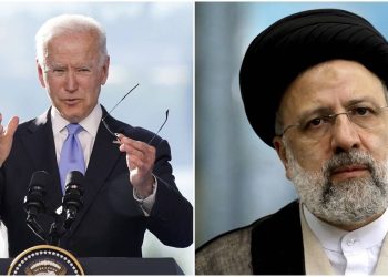 Joseph Biden and Ebrahim Raisi. Image: AP