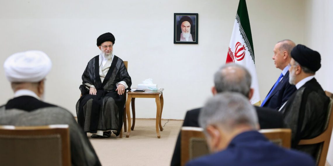 Ali Khamenei's meeting with Recep Erdoğan in Tehran. July 19, 2022. Image: english.khamenei.ir
