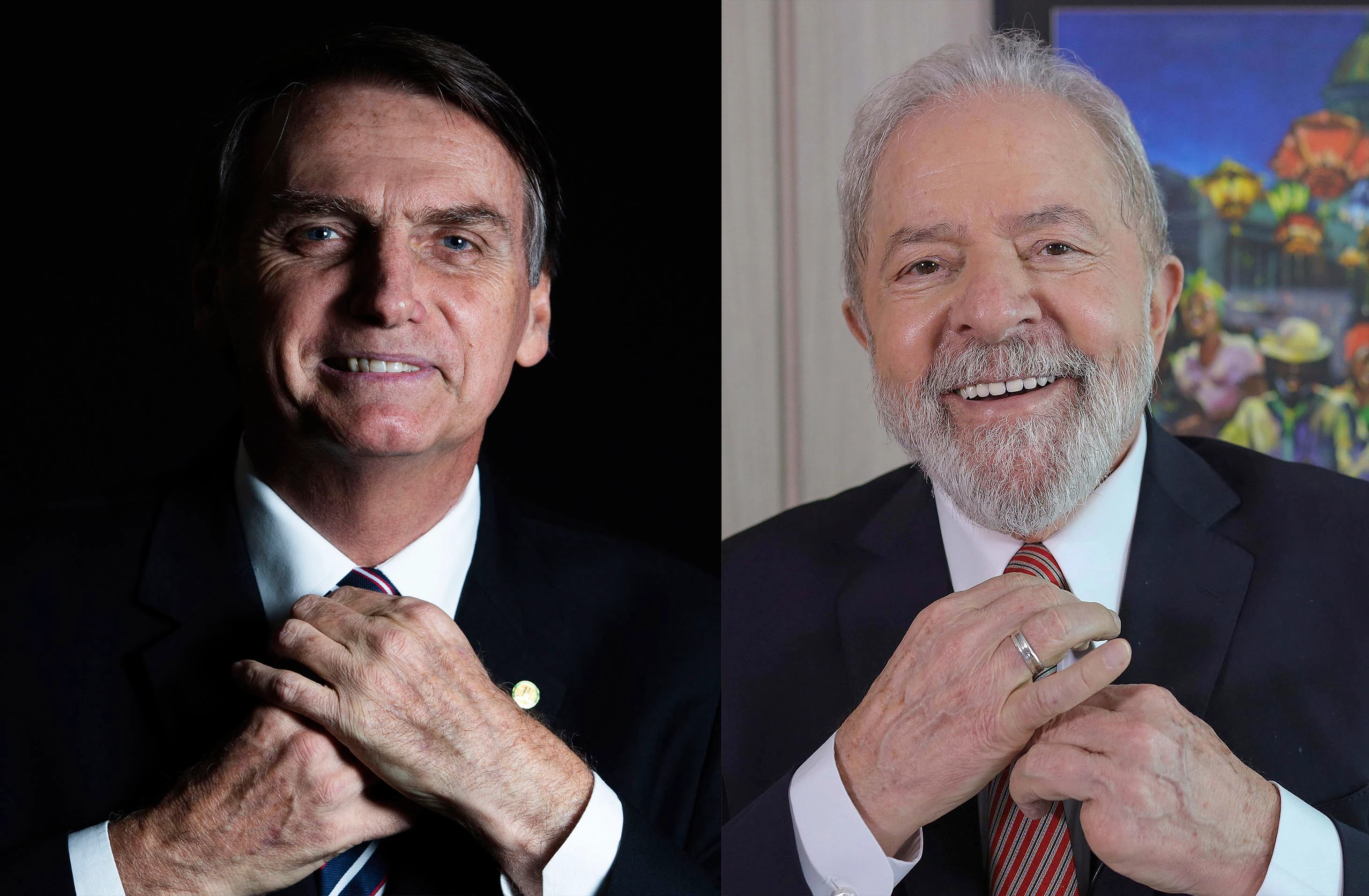 Jair Bolsonaro and Lula da Silva