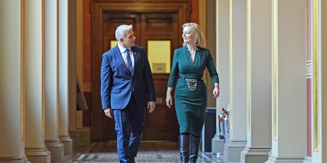 Yair Lapid and Liz Truss. November 29, 2021.