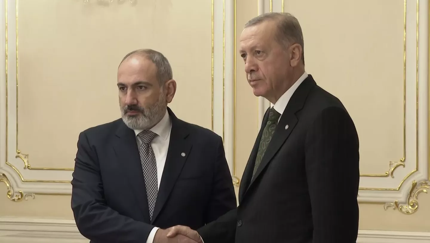 Nikol Pashinyan and Recep Erdoğan. Image: Press service of the Prime Minister of Armenia