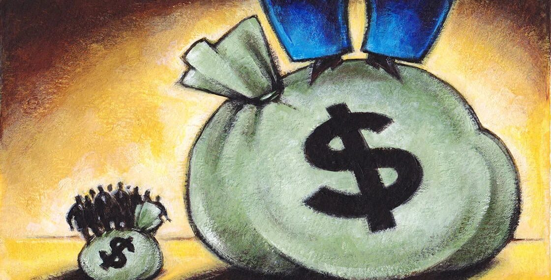 In 30 years, the super-rich of the USA have increased their share in the national wealth from 27% to 34%