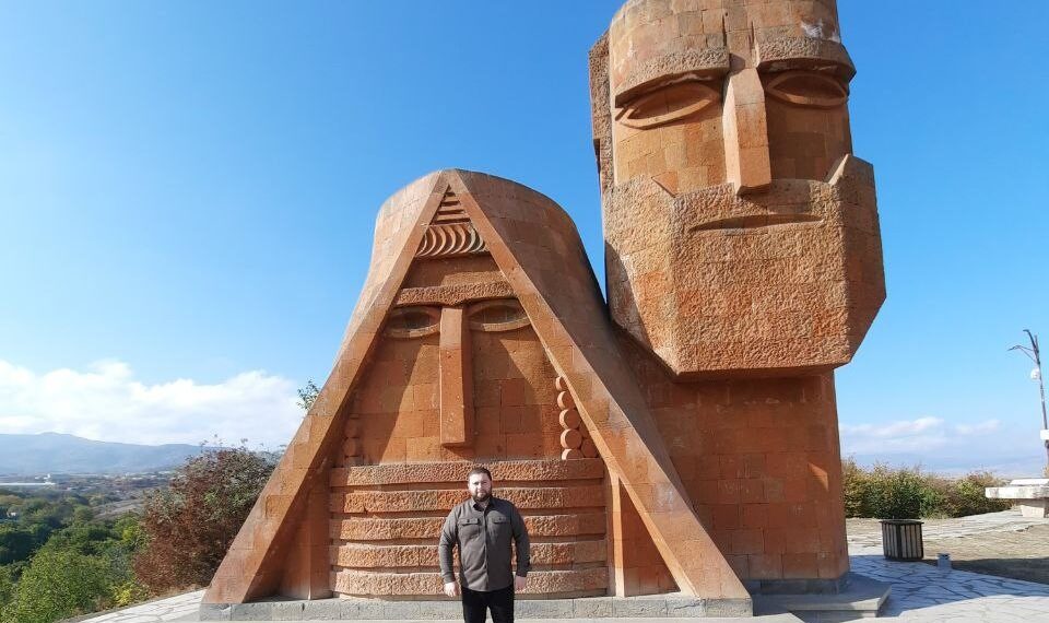 Sarkis Tsaturyan in Stepanakert. Photo: Realist News Agency