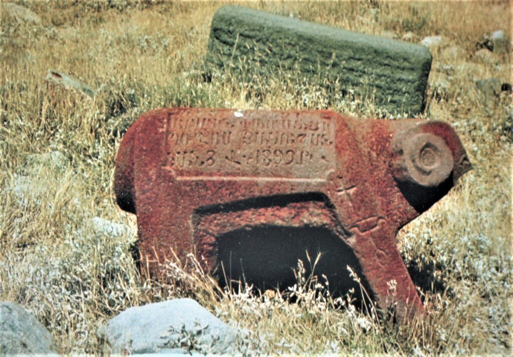 A tombstone at the Cemetery of Paraka, one of the razed sites documented by CHW. Photo: Argam Ayvazyan Archive