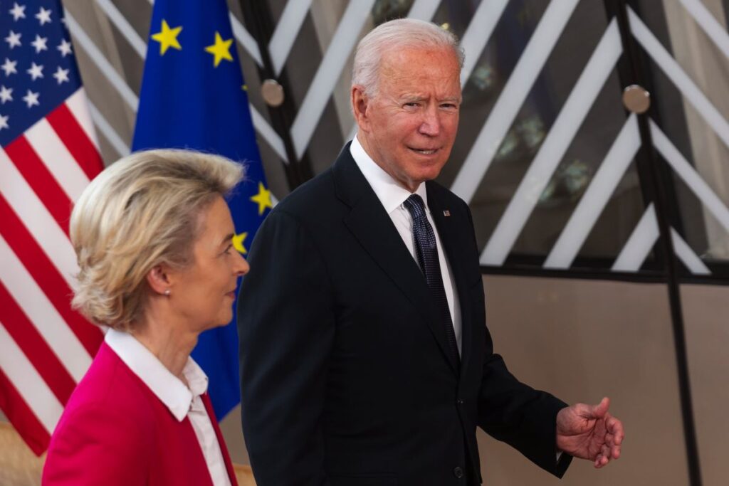 Ursula von der Leyen and Joe Biden. Image: cnbc.com