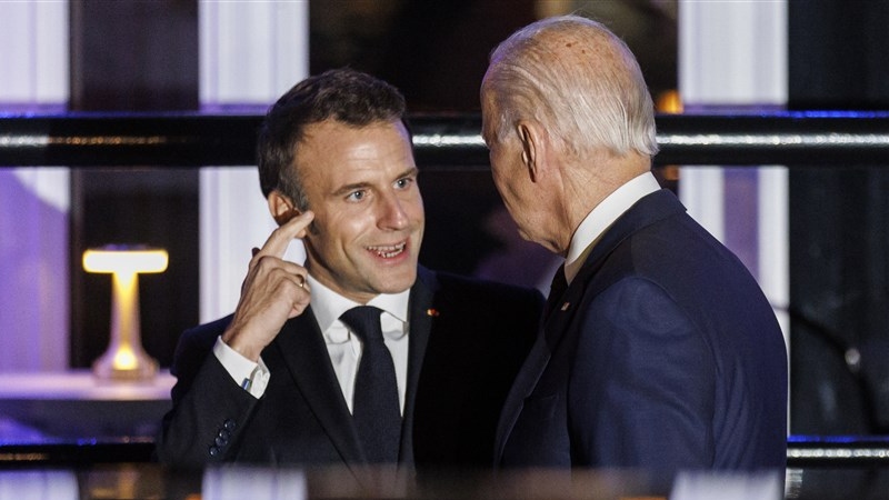 Emmanuel Macron and Joe Biden. Image: euractiv.com