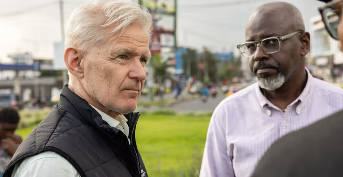 The NRC’s head, Jan Egeland, in Goma. Photo: NRC