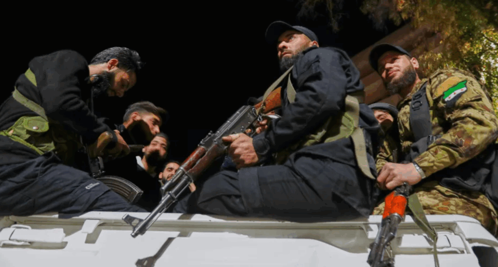 Militants of the pro-Turkish regime in Syria