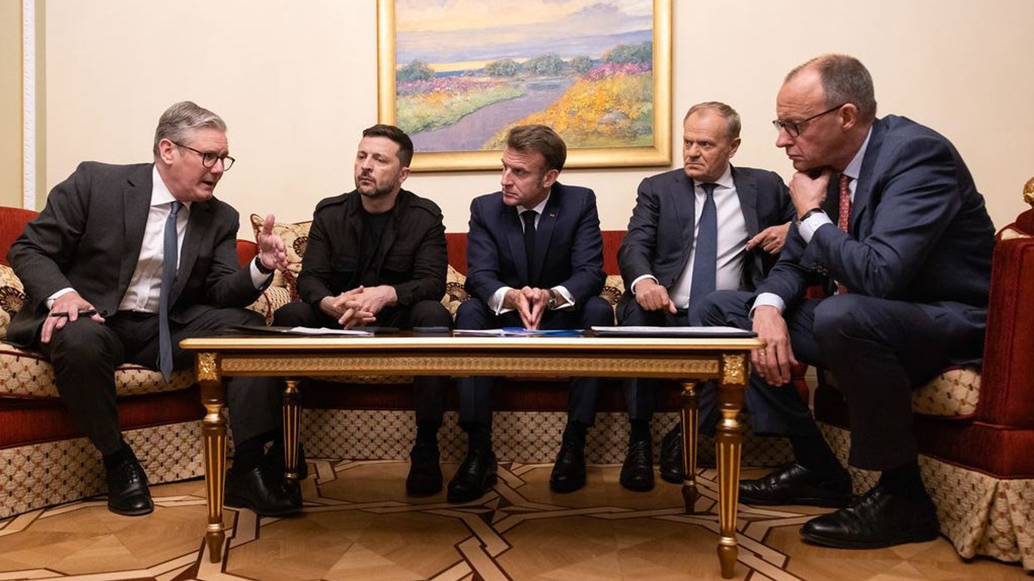 Western leaders demand unconditional ceasefire from Russia during joint visit to Kyiv