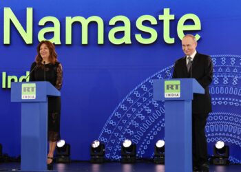 Putin and Simonyan launch RT India broadcasting in New Delhi