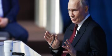 Putin says Russia has no plans for new military operations, blames West for tensions