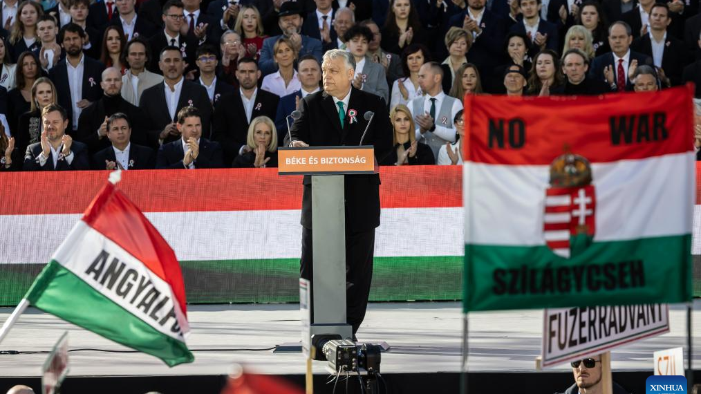 Orbán frames Hungary’s election as “peace or war” choice at Budapest rally