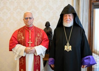 Catholicos Aram I discussed the release of Armenian political prisoners at a meeting with Pope Leo XIV